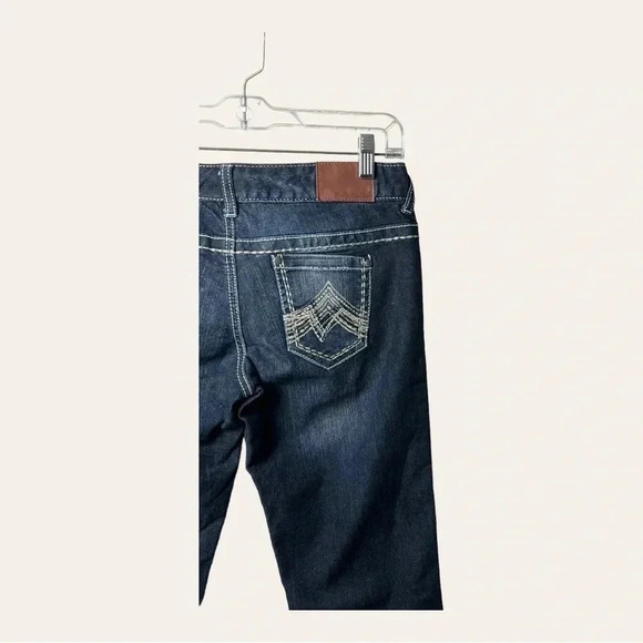 0847. MAURICES DENIM JEANS‎ SIZE 3/4 REGULAR DARK WASH IN COLOR - Picture 7 of 9